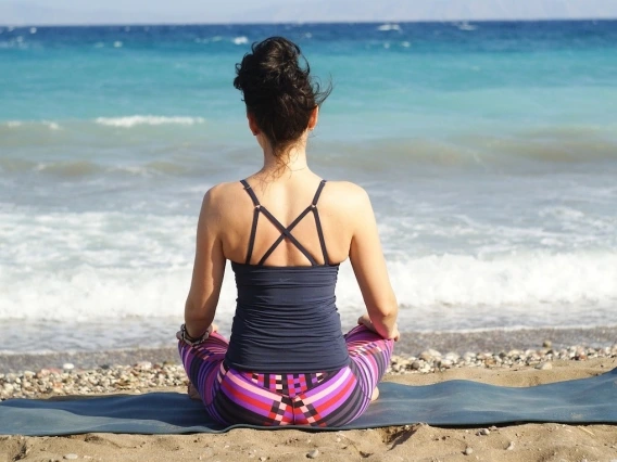 A person meditating