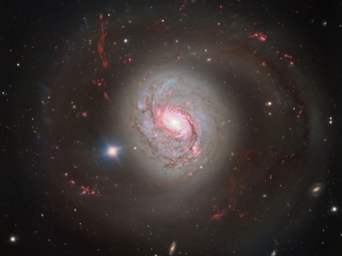 An image of the spiral galaxy NGC 1086 obtained by the European Southern Observatory’s Very Large Telescope (VLT)